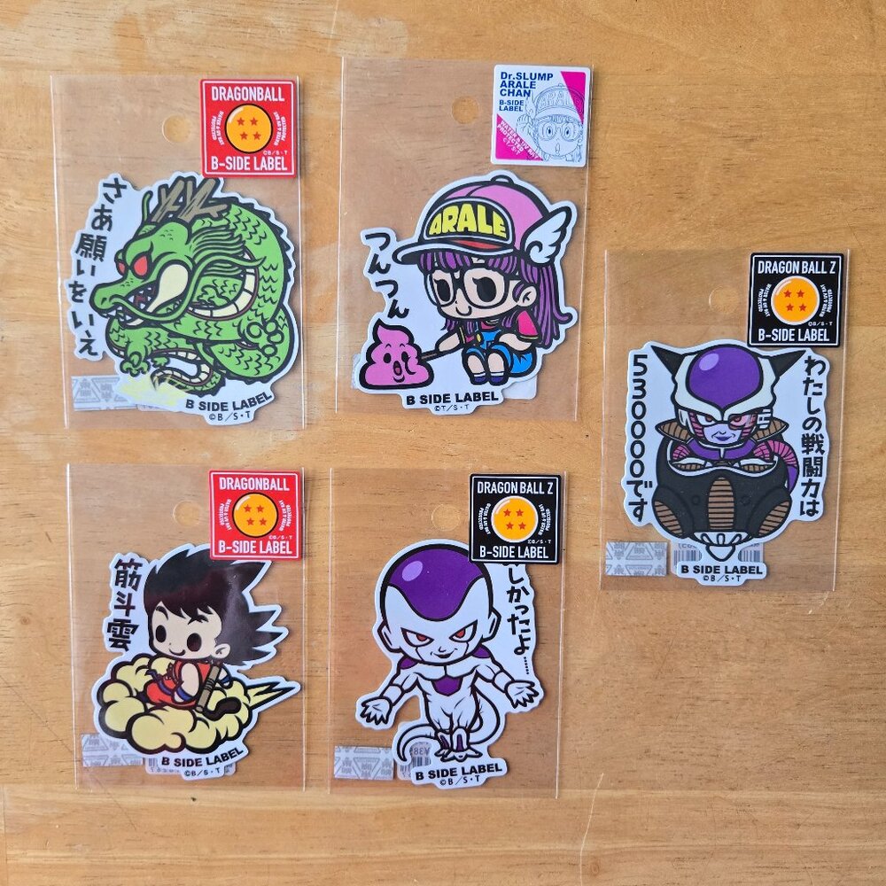 BN Dragon Ball Stickers x5, original from Japan